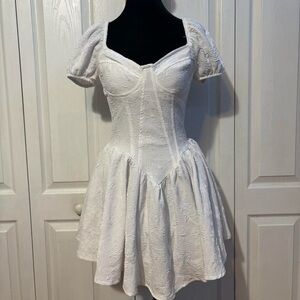 Lucy in the Sky White Lace Mini Dress